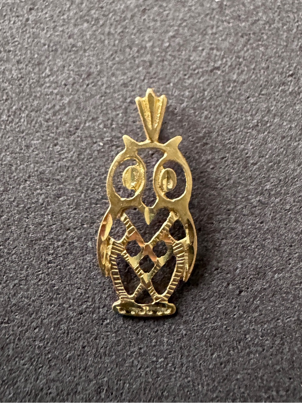 Gold Owl 14k Gold Pendant Charm